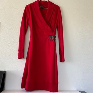 Ralph Lauren Red Buckle Dress